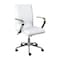 Flash Furniture White LeatherSoft Office Chair with Chrome Arms GO-21111B-WH-CHR-GG - alternate 9